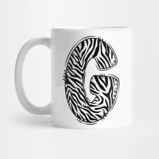 Zebra Letter G Mug